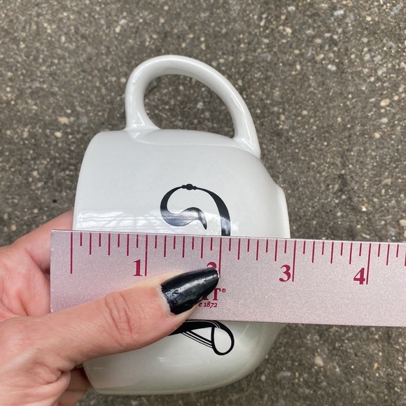 Fisher Stoneware "L" Monogrammed Coffee Tea Mug Large white and Black - Picture 11 of 11